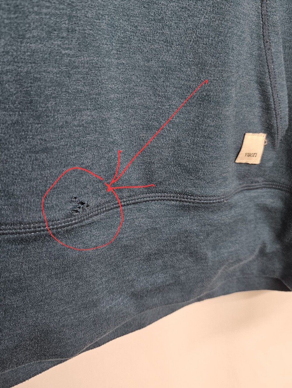 Vuori Strato Tech Hoodie Performance Lightweight Stretch Blue Green V1019 Medium - Picture 7 of 10